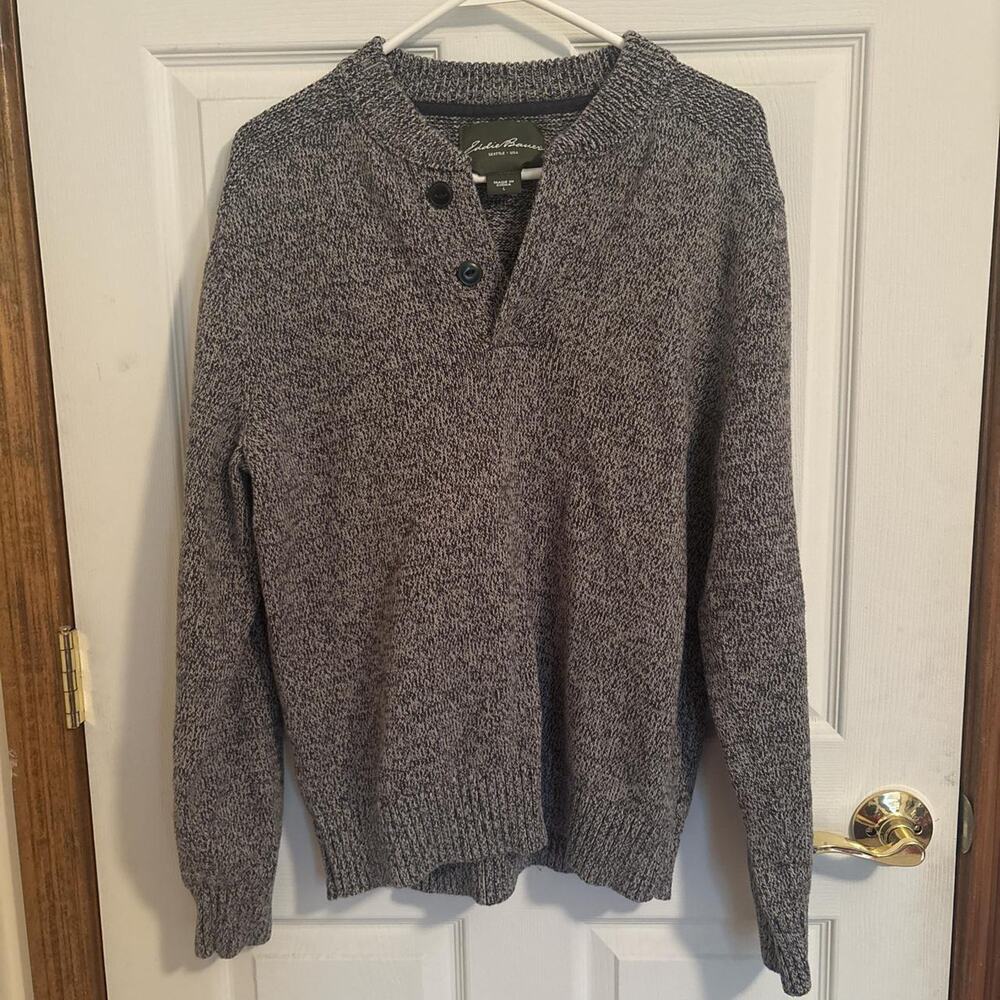 Grey Eddie Bauer Sweater Gray Size L